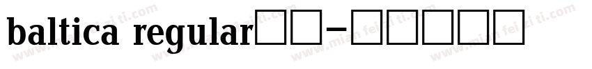 baltica regular字体字体转换